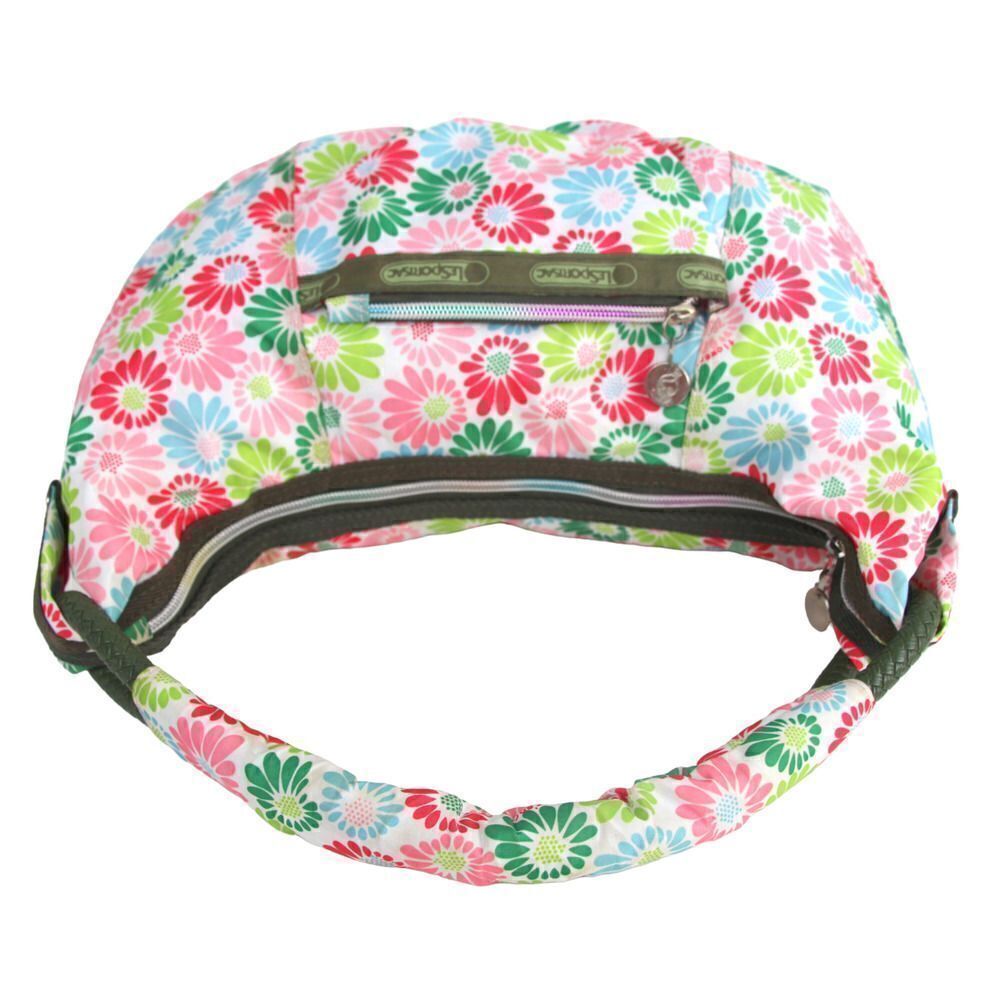 Le SportSac MULTICOLOR NYLON CANVAS FLOWER PRINT SHOULDER BAG HANDBAG HOBO PURSE - Picture 10 of 16